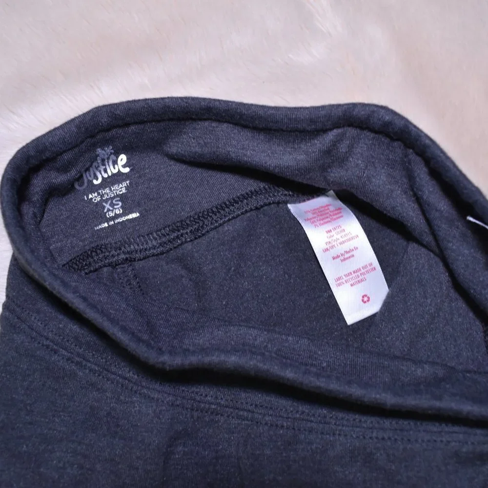 Justice Gray Leggings XS 5/6